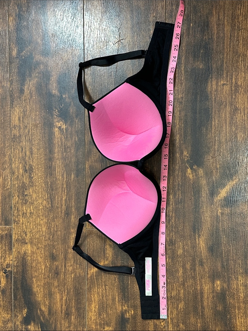 VS PINK Wear Everywhere Super Push-Up 36DD 🖤💖 Like New - Picture 6 of 8